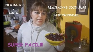 Remolachas Al Microondas Fácil y Rápido para la ensalada en 20 minutos [upl. by Birk898]