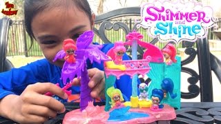 Shimmer and Shine Teenie Genies Genie Beach Playset and Two 3 pack Unboxing  Toys Academy [upl. by Melda]