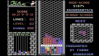 C64 Game Tetris Frank Brodersen [upl. by Beckman885]