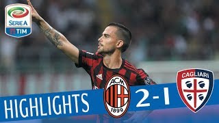 Milan  Cagliari 21  Highlights  Giornata 2  Serie A TIM 201718 [upl. by Hansel]