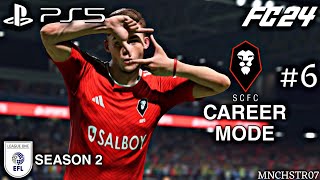 Salford City Career Mode Season 2 EFL League One Episode 6  Realistic Graphic Gameplay  FC24  PS5 [upl. by Llirrehs]