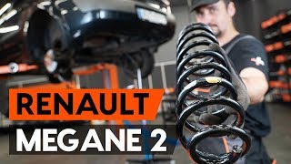 Hoe een spiraalveer achteraan vervangen op een RENAULT MEGANE 2 LM HANDLEIDING AUTODOC [upl. by Boycey]