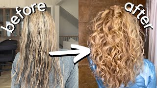 HOW TO DIFFUSE WAVY HAIR more volume amp definition [upl. by Turne406]