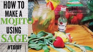 HOW TO MAKE A MOJITO WITH SAGE  HEALTHY VEGAN COCKTAIL  MY FIRST COLLAB  TGIVF [upl. by Luciano]