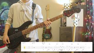 Queen  Lazing On A Sunday Afternoon Bass Cover WITH PLAY ALONG TABS [upl. by Cleodel]