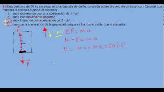 ejercicios y problemas resueltos de física dinámica 11 parte 2 ascensor [upl. by Thurmann]