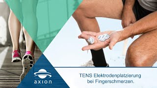 Fingerschmerzen  Elektrodenplatzierung für TENS  axion [upl. by Nnyllaf]