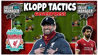 TACTICS USED BY JURGEN KLOPP AT LIVERPOOL ON SM21  GEGENPRESSING TACTICS  Soccer Manager 21 [upl. by Noed47]