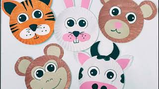 paper plate animals mask animals mask making mask animalmask papermask [upl. by Keane]