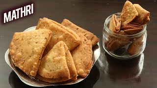 How To Make Mathri  Crispy Rajasthani Mathri Recipe  Matthi Recipe  Indian TeaTime Snacks Ruchi [upl. by Bolanger]