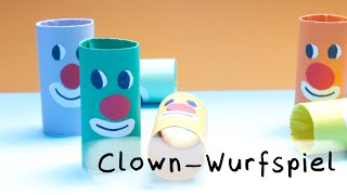 Einfaches ClownWurfspiel für Kinder zu Karneval  Basteln mit Kindern [upl. by Marpet182]