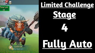 Lords mobile Barbarian limited challenge stage 4 fully autoBarbaric journey stage 4 fully auto [upl. by Kafka980]