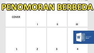 Cara Membuat Nomor Halaman Berbeda Romawi Dan Angka MS Word [upl. by Notgnirrab779]