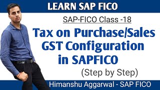 GST Configuration in SAPFICO [upl. by Ciapas]