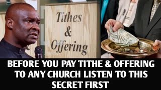 BEFORE YOU PAY TITHE AND OFFERING TO ANY CHURCH LISTEN  APOSTLE JOSHUA SELMAN [upl. by Sirromed367]