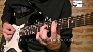 Aprender como tocar Paranoid Black Sabbath en guitarra acordes notas la cuerda clases curso TCDG [upl. by Ariahaj191]