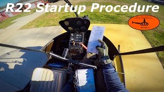 Robinson R22 Startup Procedure [upl. by Guglielma]