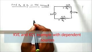 KVL and KCL for circuit with dependent and independent sources by Dr Niraj Kumar VIT Chennai [upl. by Maiah860]