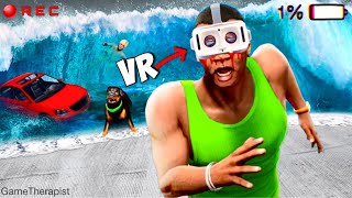 GTA 5  Survive The TSUNAMI in VR MALAYALAM [upl. by Bennir]