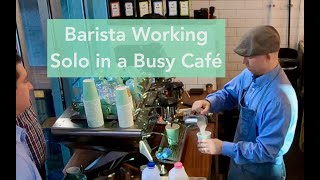 How a Professional Barista Serves Coffee on His Own [upl. by Ahsemal]