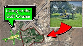 Helicopter with Potential Engine Failure lands on a Golf Course [upl. by Nostaw]