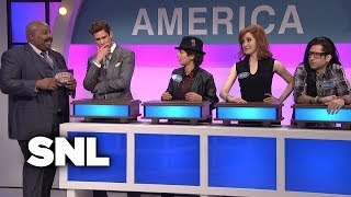 Celebrity Family Feud American and International Musicians  SNL [upl. by Nashom]