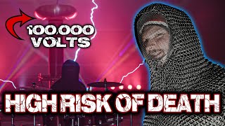 Why I ELECTROCUTED my Drummer with 100000V Tesla Coils [upl. by Mazurek]