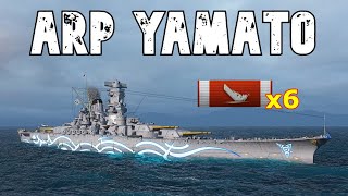 World of WarShips ARP Yamato  6 Kills 222K Damage [upl. by Fifi]