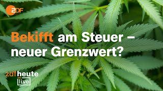 CannabisLegalisierung Lauterbach und Toxikologe zu Kiffen am Steuer  ZDFheute live [upl. by Azerila]