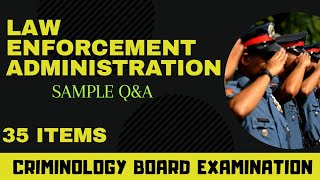 Criminology Board Exam Reviewer Law Enforcement Administration Sample QampA [upl. by Lizbeth]