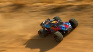 HighSpeed Desert Descent  Traxxas Rustler 4X4 VXL [upl. by Nyleuqcaj954]