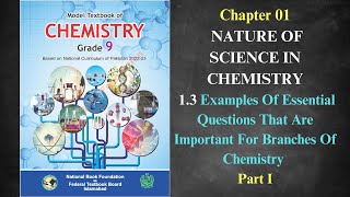 Examples Of Essential Questions That Are Important For The Branches Of Chemistry Part 1Class 9FBISE [upl. by Sergio]