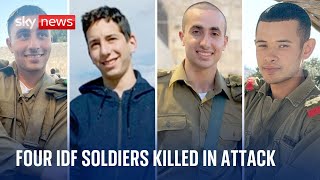 Israel names soldiers killed in Hezbollah swarm drone attack  IsraelHezbollah conflict [upl. by Devehcoy420]