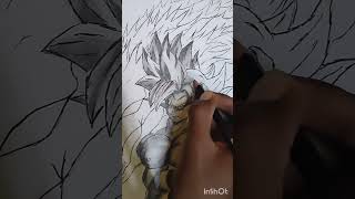 Drawing of mastered ultra instinct goku with shenron [upl. by Mitchell215]