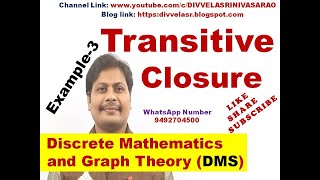 Transitive Closure  Transitive Closure of a Relation Matrix  Relations in Discrete Mathematics [upl. by Ecnerwal]