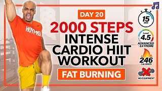 15 MIN Standing Quick Cardio Fat Burning Workout  2000 Steps Cardio  Day 20 [upl. by Ekihc]