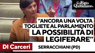 Dl Carceri Serracchiani Pd contro la maggioranza quotNon permettete al Parlamento di legiferarequot [upl. by Nanfa390]