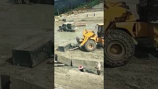 The process of chipping and transporting granite blocks [upl. by Amian401]