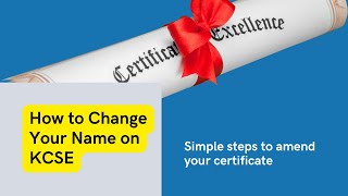 How to change or amend your name in a KCSE certificatedv2025 dvlottery greencard immigration [upl. by Janenna]