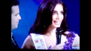 Miss World Australia Jessica Kahawaty Final question  Miss World 2012 [upl. by Cantone]