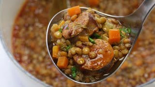 🍲lentejas colombianas con chorizo receta super deliciosa y rápida😍 [upl. by Ellessig43]