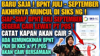 FIX  BARU SAJA BPNT JULI  SEPTEMBER MUNCUL DI SIKS NG  KAPAN AKAN CAIR  TANDA CAIR SERENTAK [upl. by Enela628]