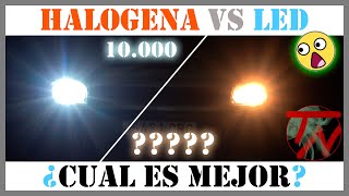 Bombilla HALÓGENA vs LED 💡  Faros del Coche 🚗 [upl. by Hussar]