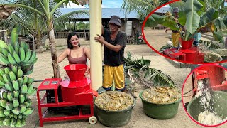 Banana Tree ChopperShredder Machine Mabilis na mag shred nang organic Feeds [upl. by Anaujait]