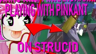 PINKANT FIGHTS ME ON STRUCID😭HE KILLED ME😭 [upl. by Ellah]