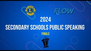 The Lions Club St Vincent SouthFLOW SVG  National Secondary Schools Public Speaking Finals 2024 [upl. by Hadlee801]