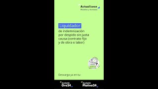 👉 Liquidador de indemnización por despido sin justa causa contrato fijo y de obra o labor [upl. by Jolanta]