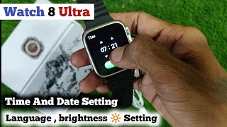 Watch 8 Ultra Time Setting  How To set time and Date Setting [upl. by Neenahs241]