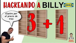 Hackeando a BILLY I  ¿CUATRO estanterías BILLY por el precio de TRES Nivel APRENDIZ [upl. by Airekal]