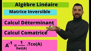 Matrice Calcul Déterminant Comatrice et Matrice Inverse [upl. by Esther]